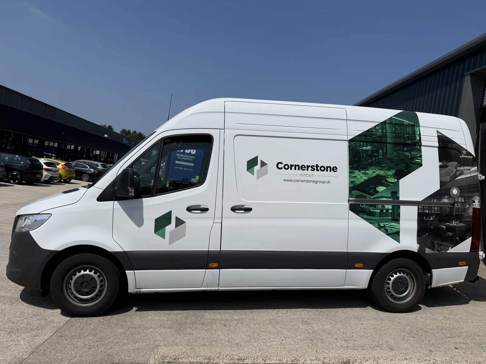 New Cornerstone liveried Mercedes-Benz Sprinter van