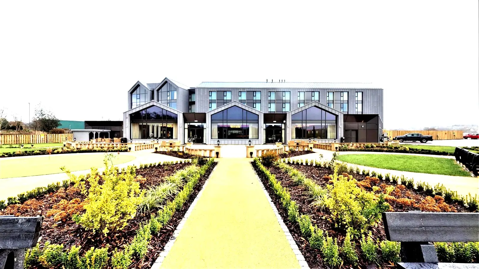 Hotel exterior built from the ground up in Lancashire