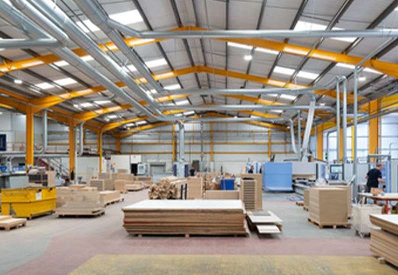 A warehouse ready to be fitted out.